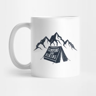 Mountains, Tent. Camping And Hiking. Adventure, Travel, Wanderlust Mug